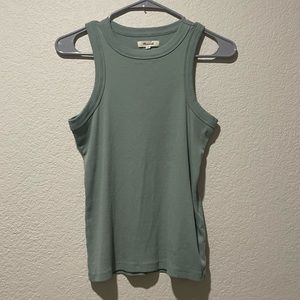 Madewell Teal Ribbed TankTop Women’s Small